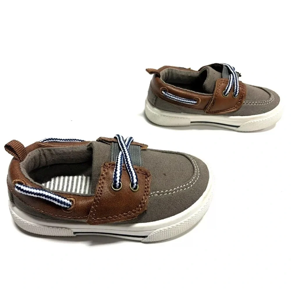 Carter’s Toddlers’ Cosmos Grey/Brown Shoes, Boys’ Size 5 M.